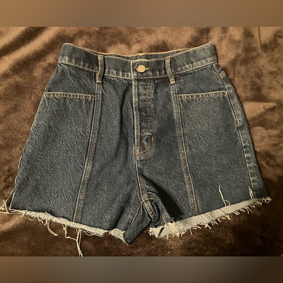 PacSun Pants - PacSun Blue Jean Shorts with Frayed Hem and Relaxed Fit